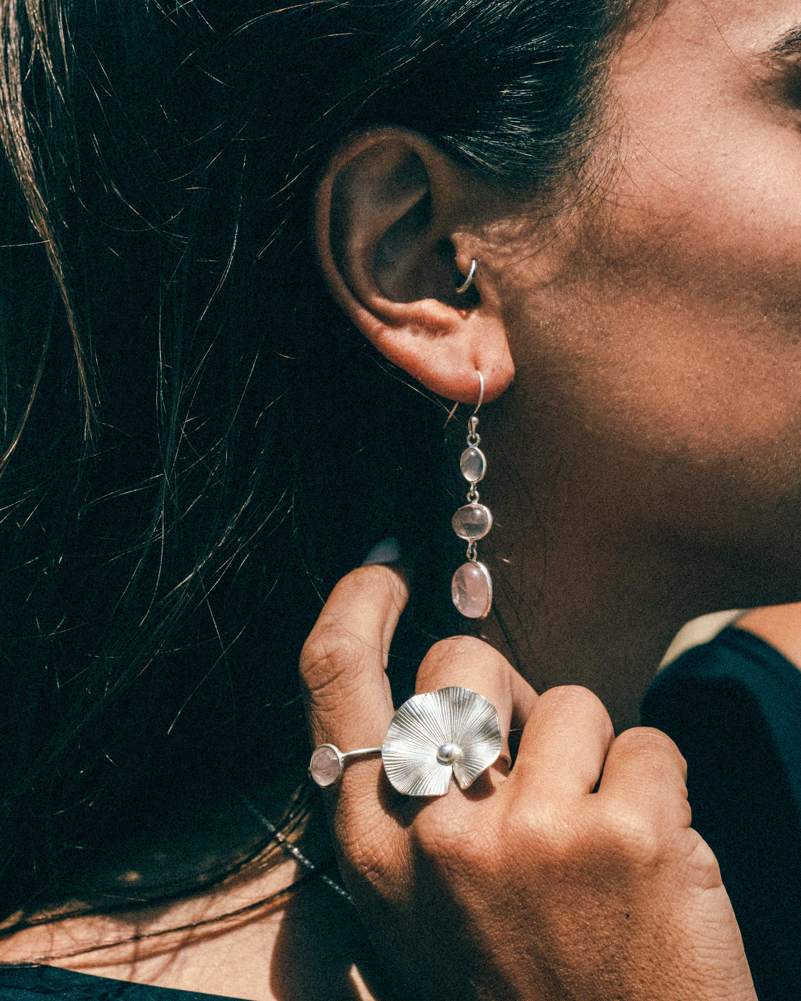 ROSEWATER TRIO EARRINGS